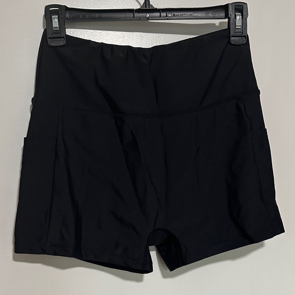 Pudolla Womens Swim Shorts High Waisted Bathing Bottom Shorts
